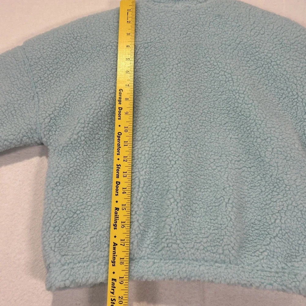 DSG Girls Small 8-9 Cozy Fleece Full Zip Sherpa Jacket Shoreside Blue Teal NEW